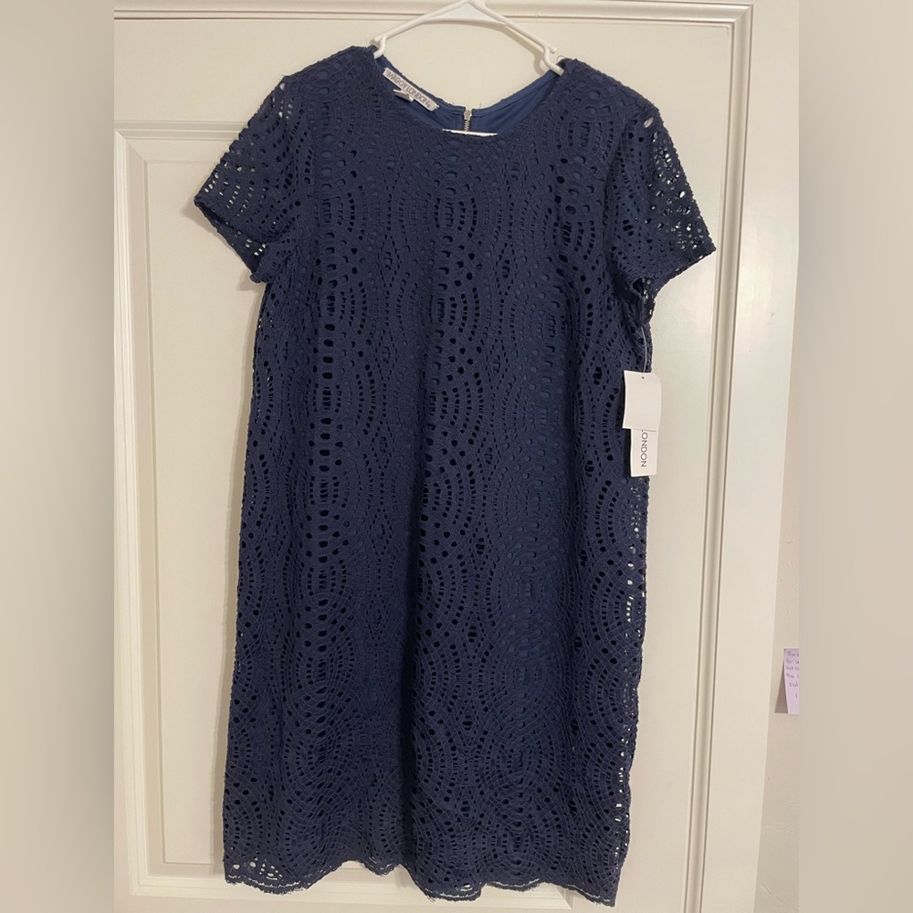 Navy Blue Lace Dress